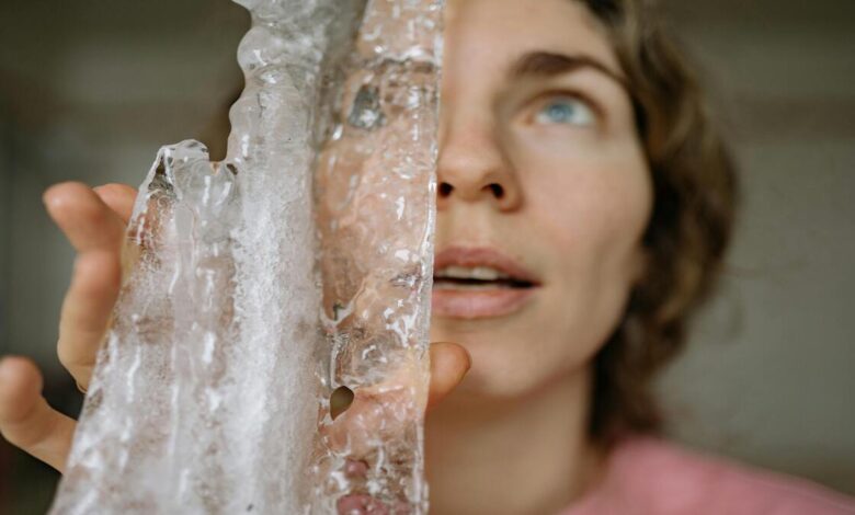 أضرار الثلج للوجه